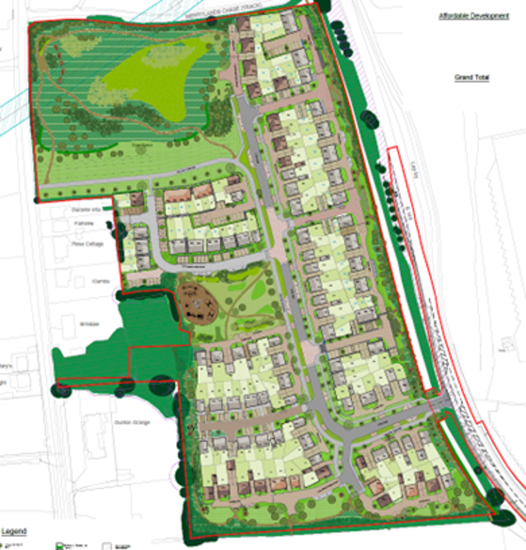 Arial illustration of plans for Toddington Road, Harlington development
